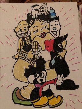 Clown and others new canvas borad cartoon character